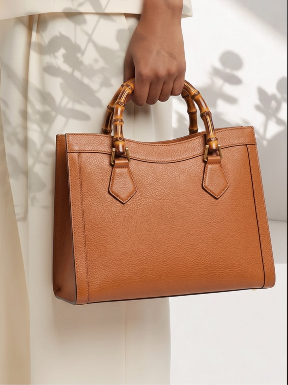 Gucci Diana Leather Top-Handle Satchel with Bamboo Handle